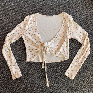 Brandy Melville long-sleeve with roses